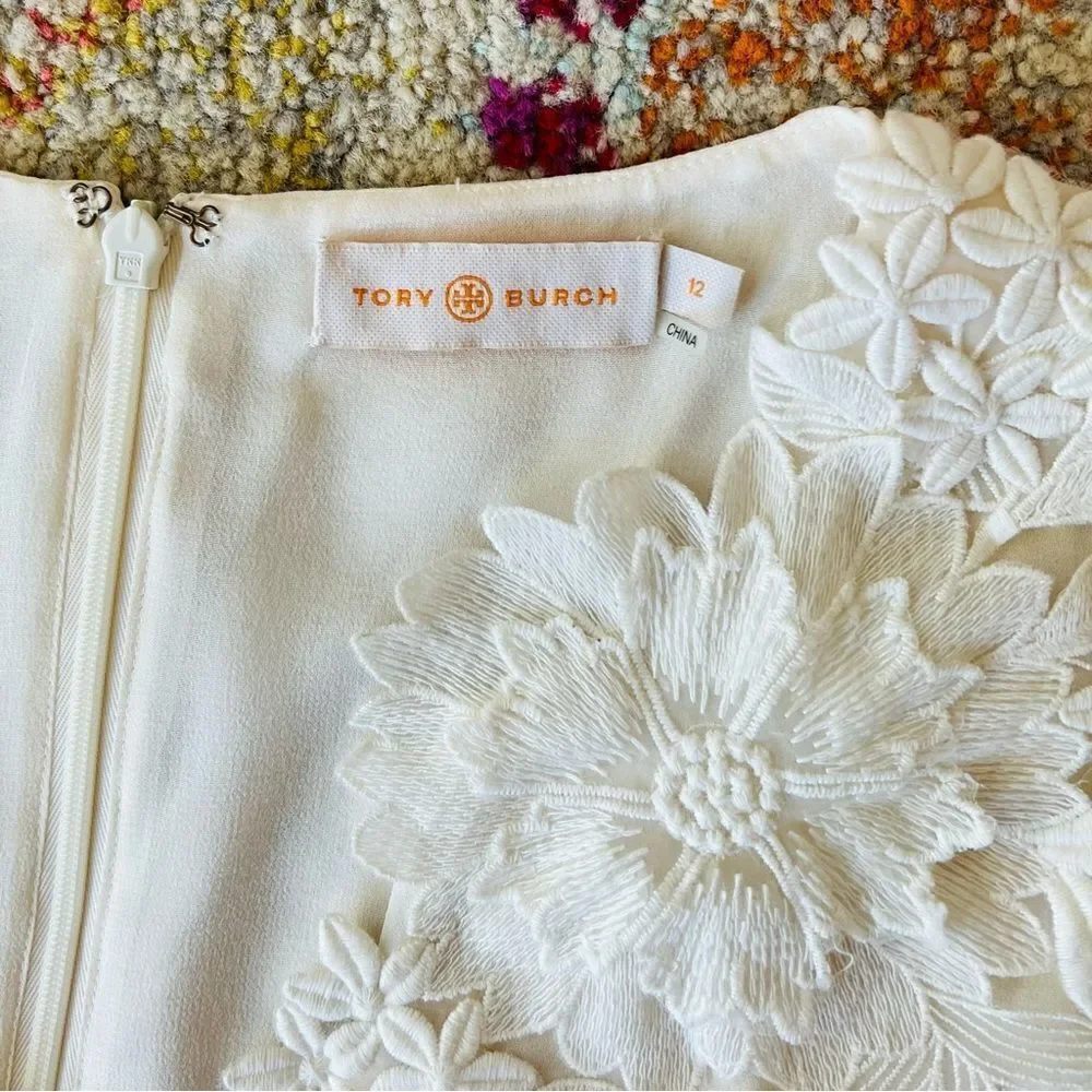Tory Burch Merida White Floral Lace Dress